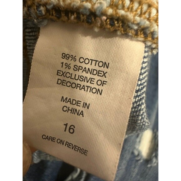 Soho New York & Company Womens Size 16 Blue Distressed Denim Bermuda Shorts - Picture 5 of 12